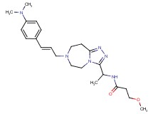 N-[1-(7-{(2E)-3-[4-(dimethylamino)phenyl]-2-propen-1-yl}-6,7,8,9-tetrahydro-5H-[1,2,4]triazolo[4,3-d][1,4]diazepin-3-yl)ethyl]-3-methoxypropanamide