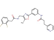 N-{3-[4-({[(2,3-difluorophenyl)acetyl]amino}methyl)-5-methyl-1,3-oxazol-2-yl]phenyl}-3-(3-pyridinyl)propanamide