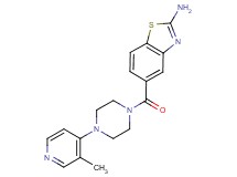 5-{[4-(3-methyl-4-pyridinyl)-1-piperazinyl]carbonyl}-1,3-benzothiazol-2-amine bis(trifluoroacetate)