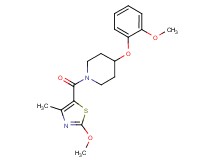 1-[(2-methoxy-4-methyl-1,3-thiazol-5-yl)carbonyl]-4-(2-methoxyphenoxy)piperidine