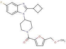 2-cyclobutyl-5-fluoro-1-{1-[5-(methoxymethyl)-2-furoyl]-4-piperidinyl}-1H-benzimidazole