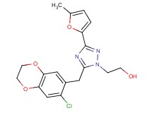 2-[5-[(7-chloro-2,3-dihydro-1,4-benzodioxin-6-yl)methyl]-3-(5-methyl-2-furyl)-1H-1,2,4-triazol-1-yl]ethanol