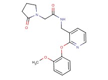 N-{[2-(2-methoxyphenoxy)-3-pyridinyl]methyl}-2-(2-oxo-1-pyrrolidinyl)acetamide