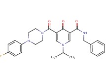 N-benzyl-5-{[4-(4-fluorophenyl)-1-piperazinyl]carbonyl}-1-isopropyl-4-oxo-1,4-dihydro-3-pyridinecarboxamide