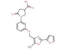 1-(3-{[2-(2-furyl)-5-methyl-1,3-oxazol-4-yl]methoxy}phenyl)-5-oxopyrrolidine-3-carboxylic acid