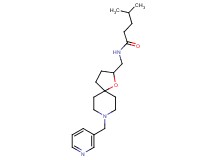4-methyl-N-{[8-(3-pyridinylmethyl)-1-oxa-8-azaspiro[4.5]dec-2-yl]methyl}pentanamide