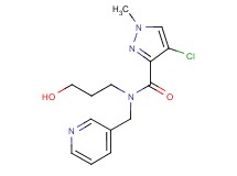 4-chloro-N-(3-hydroxypropyl)-1-methyl-N-(pyridin-3-ylmethyl)-1H-pyrazole-3-carboxamide