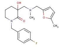 1-(4-fluorobenzyl)-3-hydroxy-3-({methyl[(5-methyl-2-furyl)methyl]amino}methyl)-2-piperidinone