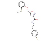 N-[2-(4-fluorophenyl)ethyl]-5-{[2-(methylthio)phenoxy]methyl}-3-isoxazolecarboxamide