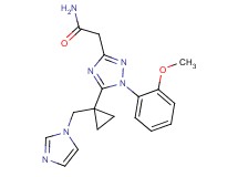 2-[5-[1-(1H-imidazol-1-ylmethyl)cyclopropyl]-1-(2-methoxyphenyl)-1H-1,2,4-triazol-3-yl]acetamide