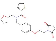 N-{4-[2-(2,5-dioxo-1-pyrrolidinyl)ethoxy]benzyl}-N-(tetrahydro-2-furanylmethyl)-2-thiophenecarboxamide