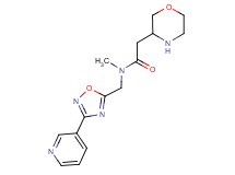 N-methyl-2-(3-morpholinyl)-N-{[3-(3-pyridinyl)-1,2,4-oxadiazol-5-yl]methyl}acetamide hydrochloride