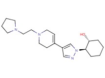 (1R*,2R*)-2-{4-[1-(2-pyrrolidin-1-ylethyl)-1,2,3,6-tetrahydropyridin-4-yl]-1H-pyrazol-1-yl}cyclohexanol