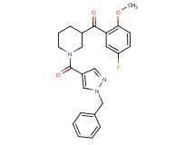 {1-[(1-benzyl-1H-pyrazol-4-yl)carbonyl]-3-piperidinyl}(5-fluoro-2-methoxyphenyl)methanone