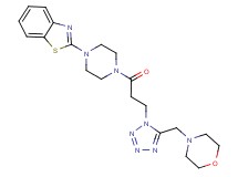 2-(4-{3-[5-(4-morpholinylmethyl)-1H-tetrazol-1-yl]propanoyl}-1-piperazinyl)-1,3-benzothiazole