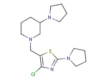 1-{[4-chloro-2-(1-pyrrolidinyl)-1,3-thiazol-5-yl]methyl}-3-(1-pyrrolidinyl)piperidine