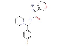 N-[2-(4-fluorophenyl)-2-piperidin-1-ylethyl]-1,4,6,7-tetrahydropyrano[4,3-c]pyrazole-3-carboxamide