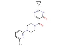 2-cyclopropyl-5-{[4-(6-methylpyridin-2-yl)piperazin-1-yl]carbonyl}pyrimidin-4(3H)-one