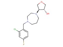 (3R*,4S*)-4-[4-(2-chloro-4-fluorobenzyl)-1,4-diazepan-1-yl]tetrahydrofuran-3-ol