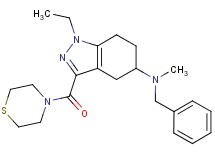 N-benzyl-1-ethyl-N-methyl-3-(4-thiomorpholinylcarbonyl)-4,5,6,7-tetrahydro-1H-indazol-5-amine