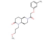 (4aS*,8aR*)-1-(3-methoxypropyl)-6-[(3-methylphenoxy)acetyl]octahydro-1,6-naphthyridin-2(1H)-one