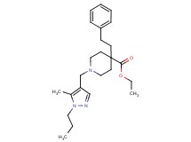 ethyl 1-[(5-methyl-1-propyl-1H-pyrazol-4-yl)methyl]-4-(2-phenylethyl)-4-piperidinecarboxylate