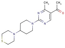 1-[4-methyl-2-(4-thiomorpholin-4-ylpiperidin-1-yl)pyrimidin-5-yl]ethanone