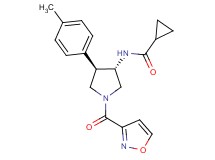 N-[(3S*,4R*)-1-(3-isoxazolylcarbonyl)-4-(4-methylphenyl)-3-pyrrolidinyl]cyclopropanecarboxamide