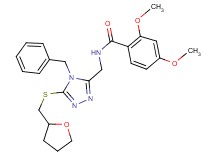N-({4-benzyl-5-[(tetrahydro-2-furanylmethyl)thio]-4H-1,2,4-triazol-3-yl}methyl)-2,4-dimethoxybenzamide