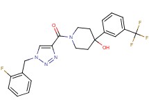 1-{[1-(2-fluorobenzyl)-1H-1,2,3-triazol-4-yl]carbonyl}-4-[3-(trifluoromethyl)phenyl]-4-piperidinol
