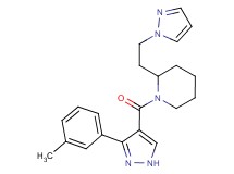 1-{[3-(3-methylphenyl)-1H-pyrazol-4-yl]carbonyl}-2-[2-(1H-pyrazol-1-yl)ethyl]piperidine