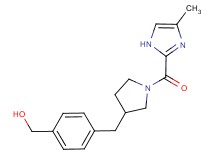 [4-({1-[(4-methyl-1H-imidazol-2-yl)carbonyl]pyrrolidin-3-yl}methyl)phenyl]methanol