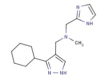 1-(3-cyclohexyl-1H-pyrazol-4-yl)-N-(1H-imidazol-2-ylmethyl)-N-methylmethanamine