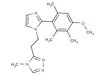3-{2-[2-(4-methoxy-2,3,6-trimethylphenyl)-1H-imidazol-1-yl]ethyl}-4-methyl-4H-1,2,4-triazole