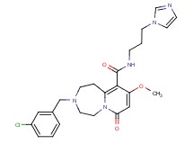 3-(3-chlorobenzyl)-N-[3-(1H-imidazol-1-yl)propyl]-9-methoxy-7-oxo-1,2,3,4,5,7-hexahydropyrido[1,2-d][1,4]diazepine-10-carboxamide