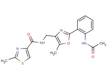 N-({2-[2-(acetylamino)phenyl]-5-methyl-1,3-oxazol-4-yl}methyl)-2-methyl-1,3-thiazole-4-carboxamide