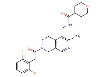 N-({7-[(2,6-difluorophenyl)acetyl]-3-methyl-5,6,7,8-tetrahydro-2,7-naphthyridin-4-yl}methyl)tetrahydro-2H-pyran-4-carboxamide