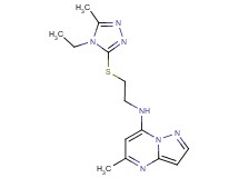 N-{2-[(4-ethyl-5-methyl-4H-1,2,4-triazol-3-yl)thio]ethyl}-5-methylpyrazolo[1,5-a]pyrimidin-7-amine