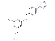 6-(2-aminoethyl)-2-methyl-N-[4-(1H-1,2,4-triazol-1-yl)benzyl]pyrimidin-4-amine