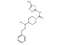 4-(1-hydroxy-3-phenylpropyl)-N-(5-methyl-1,3,4-thiadiazol-2-yl)piperidine-1-carboxamide