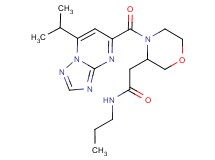2-{4-[(7-isopropyl[1,2,4]triazolo[1,5-a]pyrimidin-5-yl)carbonyl]-3-morpholinyl}-N-propylacetamide