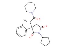 1-cyclopentyl-3-(2-methylphenyl)-3-[2-oxo-2-(1-piperidinyl)ethyl]-2,5-pyrrolidinedione