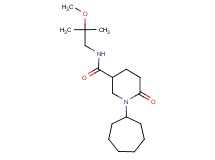 1-cycloheptyl-N-(2-methoxy-2-methylpropyl)-6-oxo-3-piperidinecarboxamide