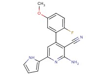2-amino-4-(2-fluoro-5-methoxyphenyl)-6-(1H-pyrrol-2-yl)nicotinonitrile