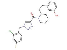 3-[2-(1-{[1-(2-chloro-4-fluorobenzyl)-1H-1,2,3-triazol-4-yl]carbonyl}-2-piperidinyl)ethyl]phenol
