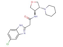 2-(5-chloro-1H-benzimidazol-2-yl)-N-[(3R*,4R*)-4-piperidin-1-yltetrahydrofuran-3-yl]acetamide