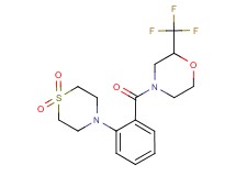 4-[2-(1,1-dioxidothiomorpholin-4-yl)benzoyl]-2-(trifluoromethyl)morpholine