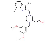 2-{1-(3,5-dimethoxybenzyl)-4-[(3,7-dimethyl-1H-indol-2-yl)methyl]-2-piperazinyl}ethanol