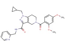 1-(cyclopropylmethyl)-5-(2,4-dimethoxybenzoyl)-N-(2-pyridinylmethyl)-4,5,6,7-tetrahydro-1H-pyrazolo[4,3-c]pyridine-3-carboxamide