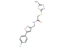 N-{[5-(4-chlorophenyl)isoxazol-3-yl]methyl}-2-[(5-methyl-1,3,4-thiadiazol-2-yl)thio]acetamide